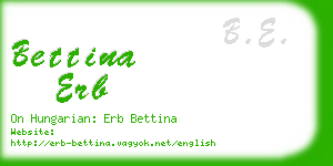 bettina erb business card